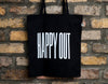 Happy Out Organic Tote Bag - Black