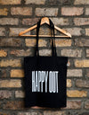 Happy Out Organic Tote Bag - Black